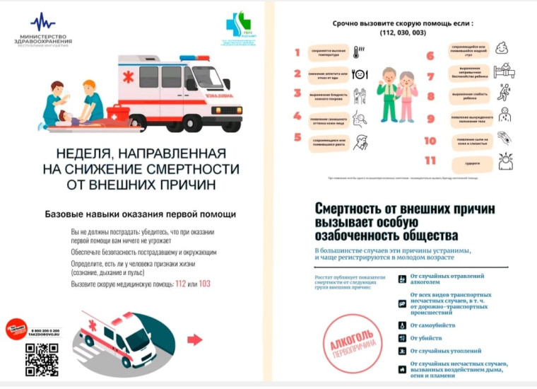 «Неделя направленная на снижение смертности от внешних причин».